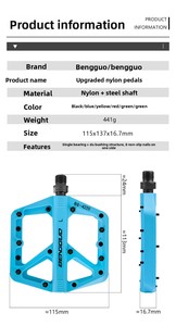 Pedales de Bicicleta de Carretera WOTI Antideslizantes Mejorados con Rodamientos DU de Nailon Estable - Diseño Hueco Portátil, Accesorios de Ciclismo (Modelo 4220) - Product Image 4