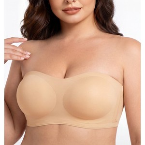 Soutien-gorge sans bretelles grande taille pour <span class=keywords><strong>femme</strong></span>, antidérapant, confortable, sans couture, pour poitrines généreuses, et brassière tube petite taille pour fêtes et mariages - Product Image 3