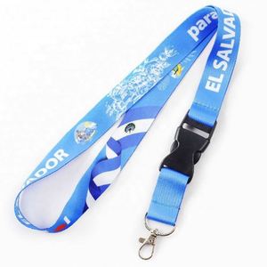 Factory Customized PVC Silicone Satin Lanyards with Custom Design Logo Color Printing Neck Straps Rubber Ring Polyester Material - Product Image 2