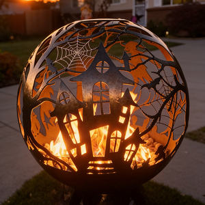 Özelleştirilmiş Ağır Hizmet Tipi Ateş Çukuru Kase, Cadılar Bayramı için Özelleştirilebilir Ateş Çukuru Ateş Topu - Product Image 5