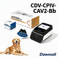 Machines PCR Dawnsnail de pointe CDV CPIV CAV2 Bb 4-en-1 pour le diagnostic des maladies des animaux de compagnie, test d'acides nucléiques, spécificité de 99,9 %, 15 min