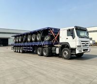 Semi-remorque à plateau bas multi-essieux pour le transport de pièces d'éoliennes et la logistique de marchandises volumineuses