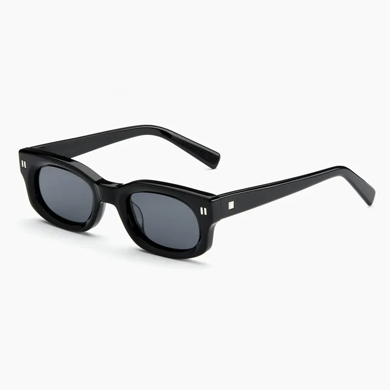 Custom high end acetate high quality fashion men sunglasses polarized custom two lines logo sun glasses