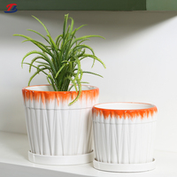 Kits de propagation en porcelaine OEM élégants et de haute qualité pour le jardinage de bonsaïs, sculptés à la main, durables, écologiques, avec drainage pour plantes au sol