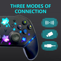 2024 Venta caliente Gamepad inalámbrico juego Joystick controladores de juego para Nintendo Switch controlador de juego con luz RGB