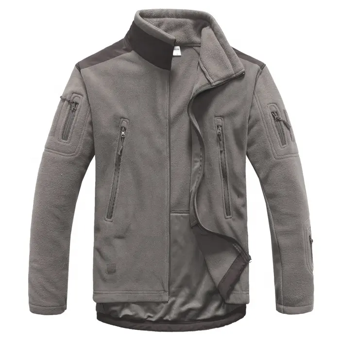 Wholesale Oversize Jacket Casual High Street Fashion Zip Up Man Coat 100 Percent Polyester Zipper Fleece Men's Fleece Jackets