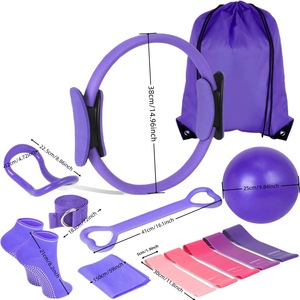 <span class=keywords><strong>Set</strong></span> da 13 Pezzi Ecologico Portatile con Cintura Elastica, Cerchio <span class=keywords><strong>Yoga</strong></span>, Anello Pilates, Palla per Allenamento, Kit Pilates per <span class=keywords><strong>Fitness</strong></span> a Casa - Product Image 2
