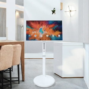 Tốt nhất người bán 23.8 inch HD 1080p Thông minh di động màn hình không dây trong nhà đứng Bánh Xe Cảm ứng điện dung màn hình CMS thông minh SDK - Product Image 3