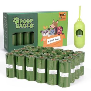 Bolsas Biodegradables para Perros, Dispensador de Bolsas para Excrementos de Perro, Bolsas para Caca, Desechos Orgánicos, Plástico Epi, 25 Galones, Verde HJ - Product Image 1