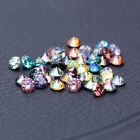 Lerca vente en gros multicolore rond en vrac Moissanite pastèque rouge rose bleu jaune VVS 3EX coupe GRA pierre Moissanite certifiée