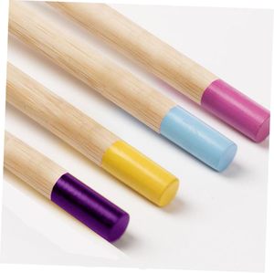 Custom Logo Kids <b>Toothbrushes</b> Natural Soft Bristles Durable Charcoal Wooden Brushes Compostable Design for Children - Product Image 6