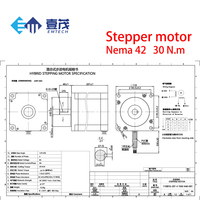 Motor Stepper Dua Fasa EMTECH Nema 42 201mm Hybrid untuk Mesin Pemotong Plasma CNC Bersertifikasi RoHS, Dijual Murah