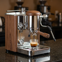 Machine à café expresso et thé professionnelle semi-automatique à double chaudière, contrôlée par PID, avec pompe vibrante, pour usage commercial