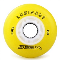 Ruedongle Roues de patins à roulettes lumineuses 64mm 72mm 80mm en PU scintillant avec noyau PP ABEC 7, accessoires de patinage personnalisables avec logo
