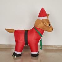 Mouton gonflable de Noël de 4 pieds, chèvre gonflable avec éclairage LED, animaux de ferme gonflables, décoration de jardin de Noël