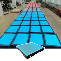 Piste de danse LED interactive magnétique 20x20 Illusion Piano lumineux debout Or de Shandong
