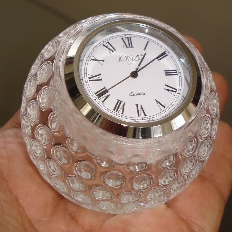 MH-BZ0100 nueva arravial reloj de cristal pelota de golf del reloj