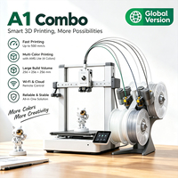 Imprimante 3D originale A1 Mini Combo pour la création de modèles, nivellement entièrement automatique, haute vitesse, précision, imprimante multicolores avec AMS