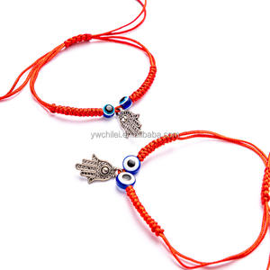 Lucky <span class=keywords><strong>Hamsa</strong></span>-Pulseras <span class=keywords><strong>Kabbalah</strong></span>, línea de cuerda, Color Rojo - Product Image 6