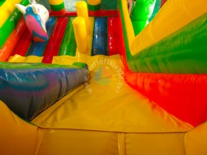 Castillo Inflable <span class=keywords><strong>de</strong></span> PVC Resistente con Diseño <span class=keywords><strong>de</strong></span> Dibujos Animados, con Toboganes Dobles para Patio <span class=keywords><strong>de</strong></span> Juegos Infantil y Fiestas al Aire Libre - Product Image 6