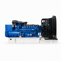 Groupe électrogène diesel à châssis ouvert 300kW-2000kW triphasé refroidi par eau démarrage automatique 50Hz puissance de pointe pour centre de données ATS 95% de rendement