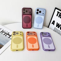 Coque de téléphone magnétique tout-en-un bicolore effet mat pour iPhone 13 14 15 16 17 Pro Max 18 Pro 18 Pro Max