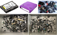 NJWX mesin penghancur hard disk shaft ganda, kualitas tinggi untuk komputer hard disk motherboard daur ulang dan pengurangan data