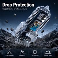 En stock, boîtier étanche sous-marin 60 m pour Insta360 Luna, verre optique ultra-transparent, étui de protection pour caméra de plongée