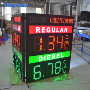 Señal de precio de Gas LED para exteriores a prueba de agua para gasolinera con pantalla de EFECTIVO/CRÉDITO SDK habilitado tablero de señal de número <span class=keywords><strong>Digital</strong></span> OEM - Product Image 1