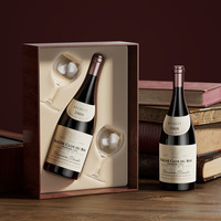 Caja de Regalo Rígida Personalizable para Vino o Whisky, Diseño Estampado en Cartón Reciclable, Caja de Regalo Empresarial o Festiva para Vino o Whisky