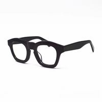 Lunettes optiques japonaises faites à la main en acétate italien gris-bleu, monture pleine tendance pour la lecture, verres transparents