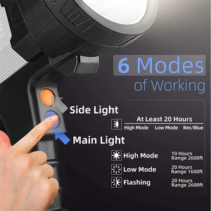 Linterna de Patrulla de Mano Súper Brillante de Alta Potencia, Resistente al Agua, Recargable por USB, Linterna LED Portátil, Linterna Táctica, Linterna de Búsqueda - Product Image 4