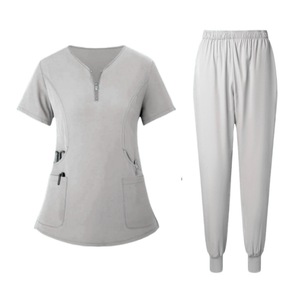 Women's <b>Scrub</b> <b>Set</b> Moisture Wicking Knitted Hospital Uniforms Split <b>Set</b> For Nursing And Medical Use - Product Image 4