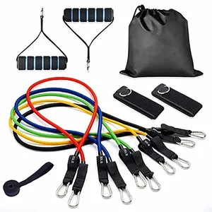 Fitness Exercise Band `11pcs Fitness Exercise Resistance Bands Set