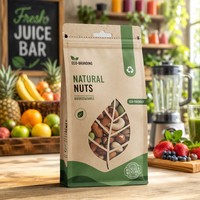 Sachet souple refermable pour café et thé, en plastique alimentaire, avec fenêtre transparente et logo personnalisé