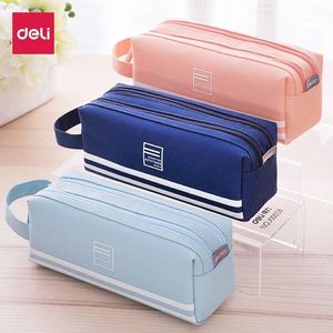 Estuche para lápices Deli 66772 de lona con cremallera, gran capacidad, para uso escolar y de oficina - Product Image 1