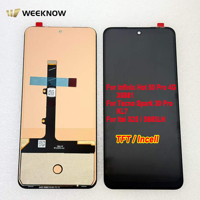 Incell LCD for Infinix Hot 50 Pro 4G X6881 for Tecno Spark 30 Pro KL7 for Itel S25 S685LN Display Touch Screen Replacement