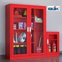 Jinkai Çift Kapılı Toz Boyalı Yumuşak Çelik Yangın Dolabı, Cam Pencereli, Geri Dönüştürülebilir, Özelleştirilebilir, Kolay Kurulumlu ve Esnek