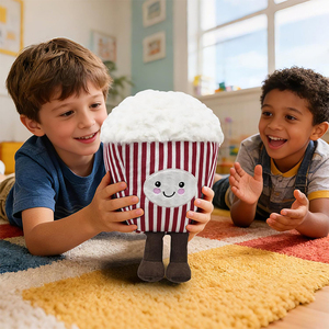 Peluche personnalisable en forme de <span class=keywords><strong>pop</strong></span>-<span class=keywords><strong>corn</strong></span>, mignonne, sur le thème du cinéma, coussin décoratif pour canapé, fauteuil, décoration de salon - Product Image 4