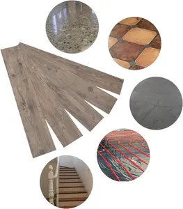 Folha de piso de vinil para piso de PVC, painel de vinil para piso, azulejos removíveis à prova d'água, preto e branco