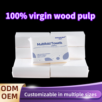 Serviettes en papier pliées en Z, 100% pâte de bois vierge, blanches de qualité supérieure, multi-pliées, pour les fournitures hôtelières