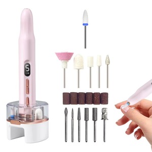 1 ensemble de perceuse à ongles professionnelle, machine à poncer les ongles électrique, fraiseuse pour manucure, ensemble d'outils pour retirer le vernis gel - Product Image 5