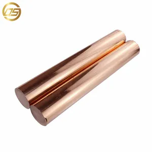Stock Red Color 99.9% Pure Copper Round Rod Bar Factory Direct Price High Quality Wholesale Tin Brazing Alloys Bronze Copper Bar