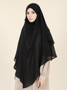 <span class=keywords><strong>Voile</strong></span> musulmane grande taille 200*100CM 2026 avec strass, Hijab islamique, Châle noir grande taille pour femmes, Foulard - Product Image 1
