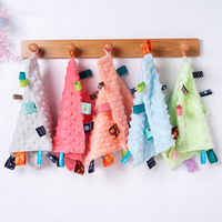 Couverture en peluche pour bébé garçon unisexe, couverture souple pour nouveau-né, avec étiquette pour sucette, pour filles
