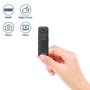 Mini câmera de vídeo 1080P com lente giratória de 180 graus, câmera de vídeo em miniatura com visão noturna para carros, multifuncional, bicicletas esportivas e de ação