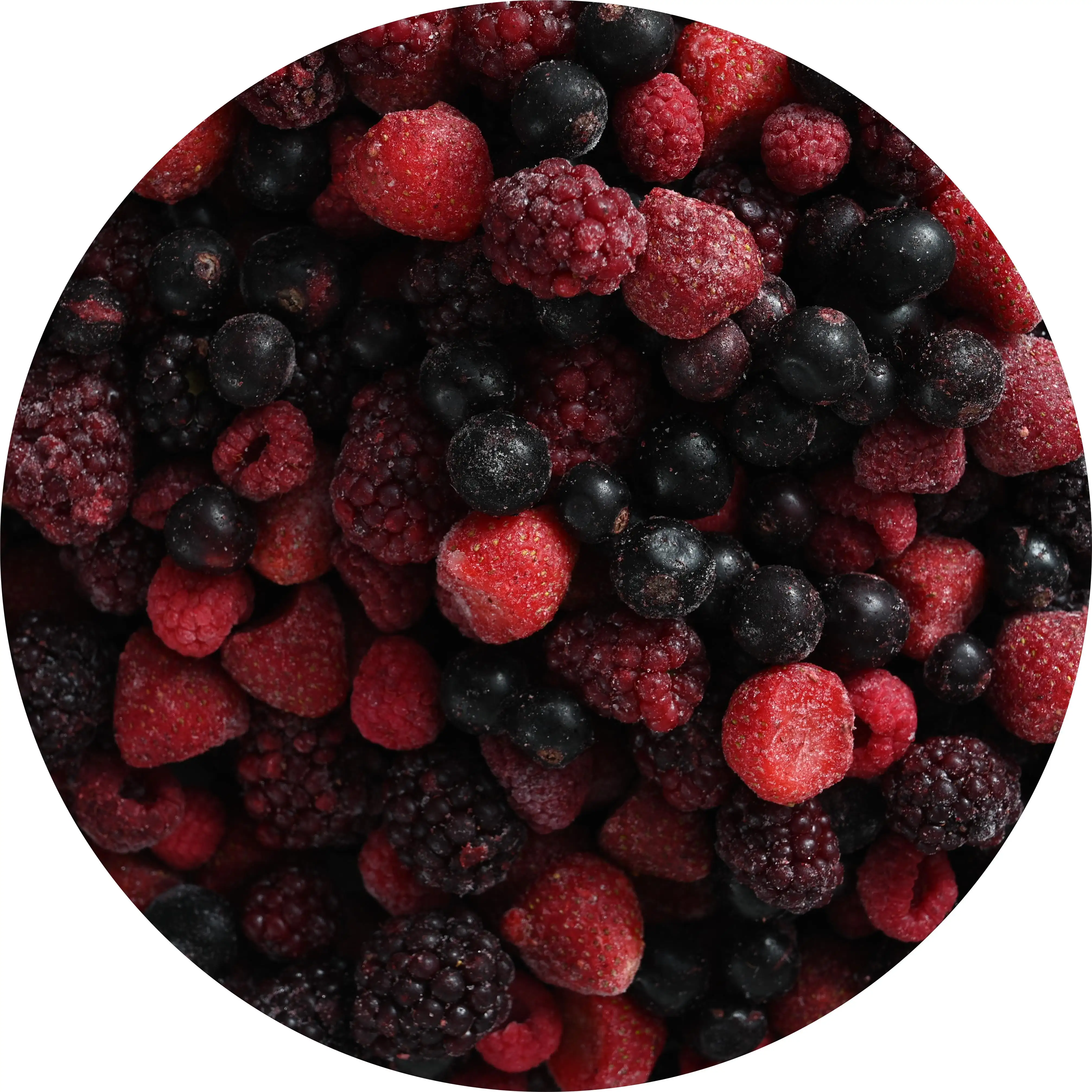 Wanda Foods Factory direct export wholesale frozen mixed berries Contains blackberries blueberries and strawberries