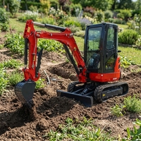 Nouvelle Arrivée Mini-Excavatrice 3,5 Tonnes sur Chenilles en Caoutchouc Moteur EPA Petite Excavatrice Agricole Prix Usine