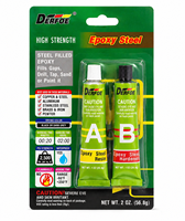 DERFOE Epoxy Steel, adhésif époxy à forte adhérence pour métal, plastique, verre et céramique, applications industrielles