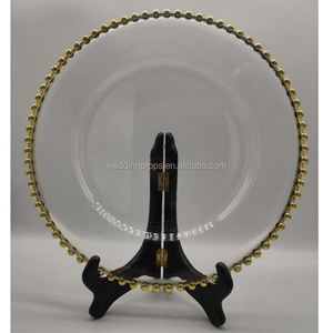 Piring Pengisi Daya Emas Bulat Dekorasi Peralatan Makan Pernikahan - Product Image 3